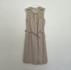 Luca Luca Full Button Closure Belted Resort Dress Size 44/ Euro Medium
